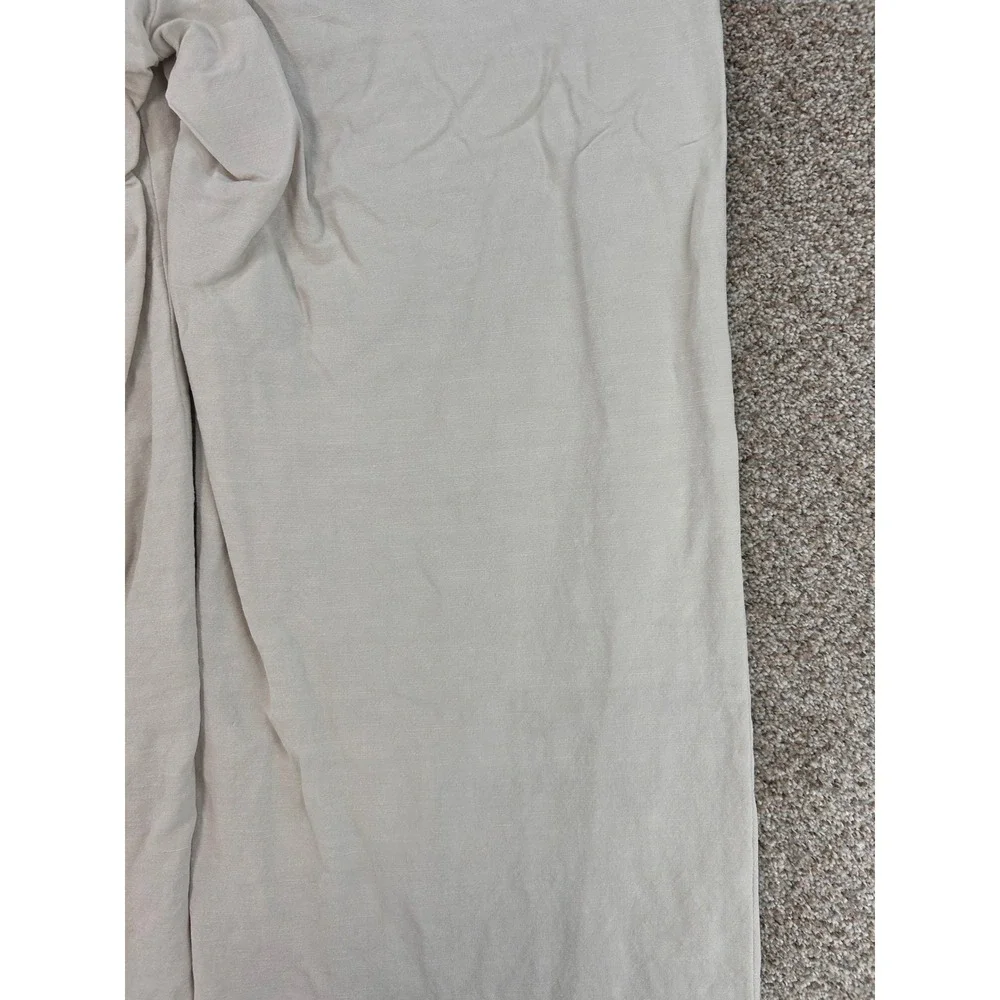 Silk Linen Quiet Luxury Light Academia Wide Leg Trouser High Waisted Pant Sz 10